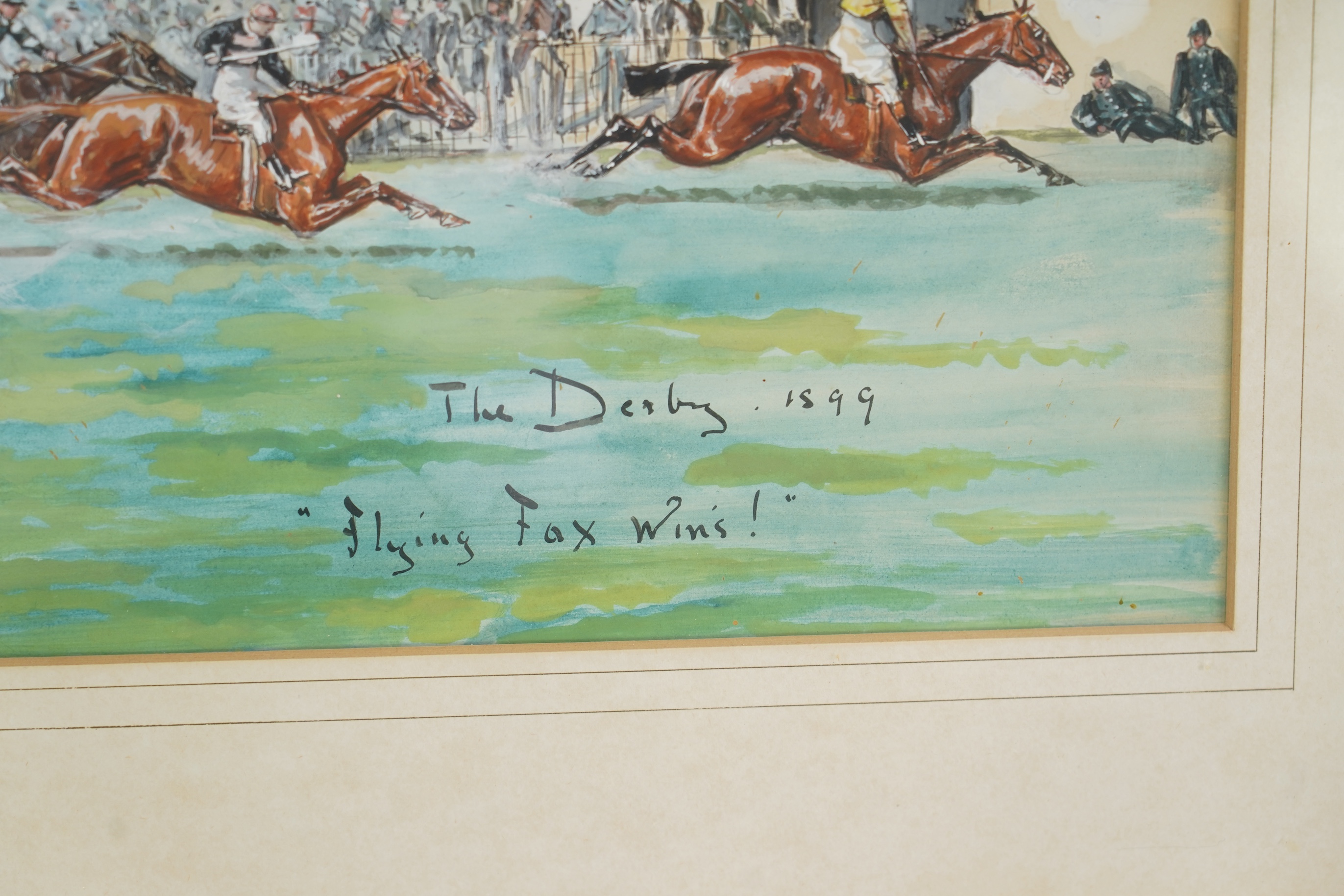 George Finch Mason (1850-1915), 'Flying Fox Wins! - The Derby, 1899'